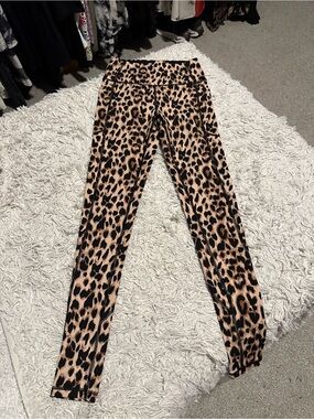 Victoria's Secret Leopard Print High-Waist Leggings - Tan & Black